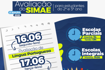 Segunda edição do Simae avalia aprendizagem e aproveitamento de alunos da rede municipal