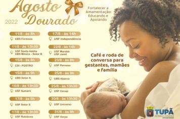 Saúde incentiva aleitamento materno pela campanha Agosto Dourado