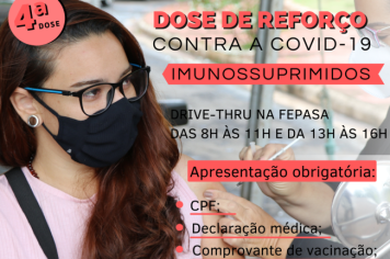 Imunossuprimidos já podem receber a 4ª dose contra a covid-19