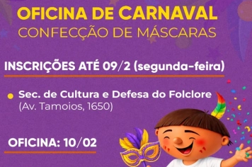 Oficina vai ensinar a confeccionar máscaras de carnaval