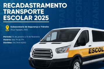 Veículos de transporte escolar precisam passar por recadastramento