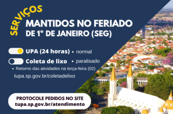 Prefeitura de Tupã decreta ponto facultativo na terça-feira