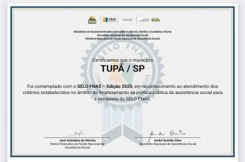 Tupã é reconhecida nacionalmente pela excelência na gestão da assistência social