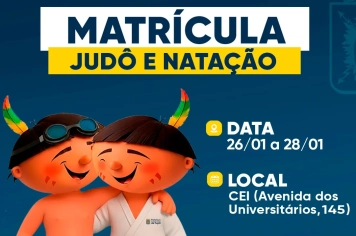 Secretaria de Educação abre matrículas para cursos de natação e judô