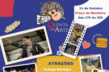 Quinta com Arte traz apresentações do cantor e músico Rodrigo Menegon