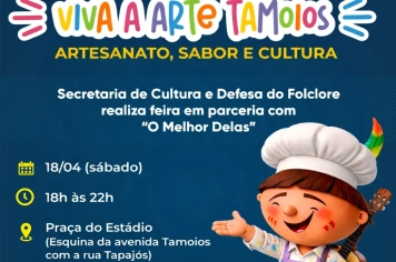 Praça do Estádio recebe evento “Viva a Arte Tamoios” com artesanato, gastronomia e cultura