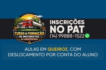Curso de Formação de Motoristas de Cargas Pesadas tem inscrições abertas
