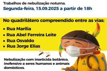 Nebulização na zona leste vai atingir mosquito Cullex, o pernilongo doméstico