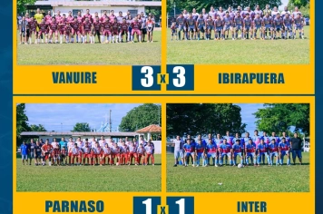 Copa de Futebol de Parnaso: rodada é marcada por dois empates