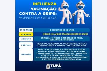Idosos com mais de 60 anos e profissionais da saúde podem receber vacina contra a gripe a partir de segunda