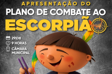 Secretaria de Saúde apresenta plano para combater escorpiões