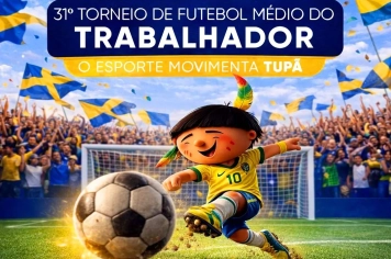 Inscrições para o 31º Torneio de Futebol Médio do Trabalhador abrem na próxima segunda-feira