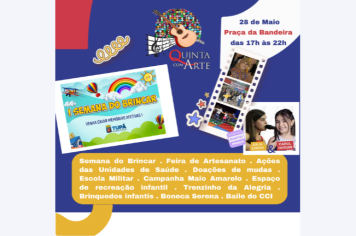 Quinta com Arte acontece excepcionalmente nesta terça-feira