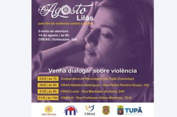 Agosto Lilás traz para população oportunidade diálogo sobre a violência