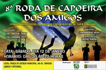 8ª Roda de Capoeira dos Amigos acontece neste sábado