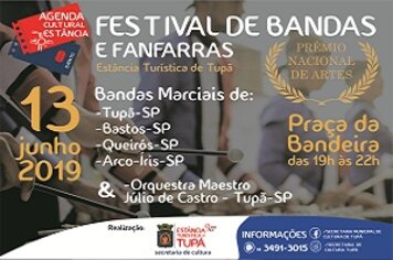 Festival de Bandas e Fanfarras será realizado no dia 13