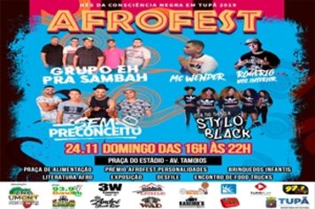 Afrofest 2019 será realizada neste domingo