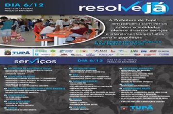 Prefeitura realizará 4ª edição do ‘Resolve Já’ na próxima sexta