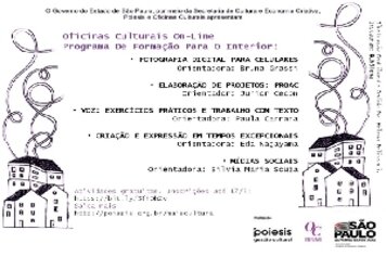 Poiesis oferece cinco oficinas culturais para o mês de maio