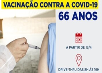 Vacinação de idosos de 66 anos será amanhã