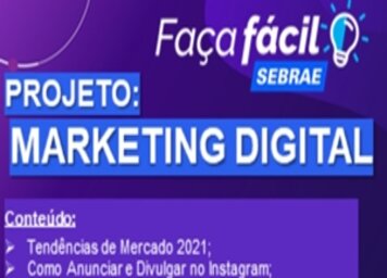 Sebrae abre inscrições para o projeto Marketing Digital