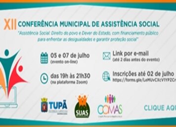 Inscrições para Conferência de Assistência Social são prorrogadas