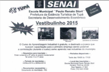 Escola Industrial está com inscrições abertas