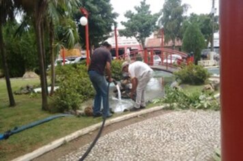 Mesmo com as chuvas;* prefeitura mantém serviços de manutenção