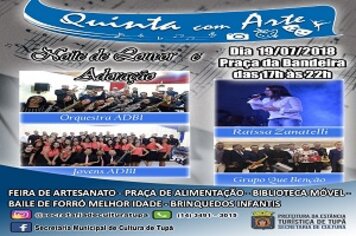 Quinta com Arte terá apresentação da igreja Assembleia de Deus