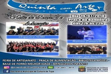 Quinta com Arte retorna esta semana com Noite de Louvor e Adoração