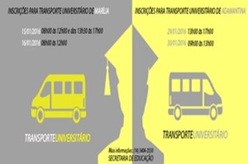 Prefeitura abre novas inscrições para transporte universitário