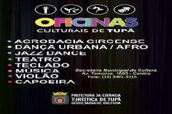 Programa ‘Oficias Culturais de Tupã’ traz novas opções de oficinas
