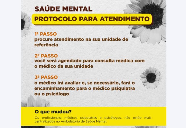 Atendimentos prestados no Ambulatório de Saúde Mental serão descentralizados 