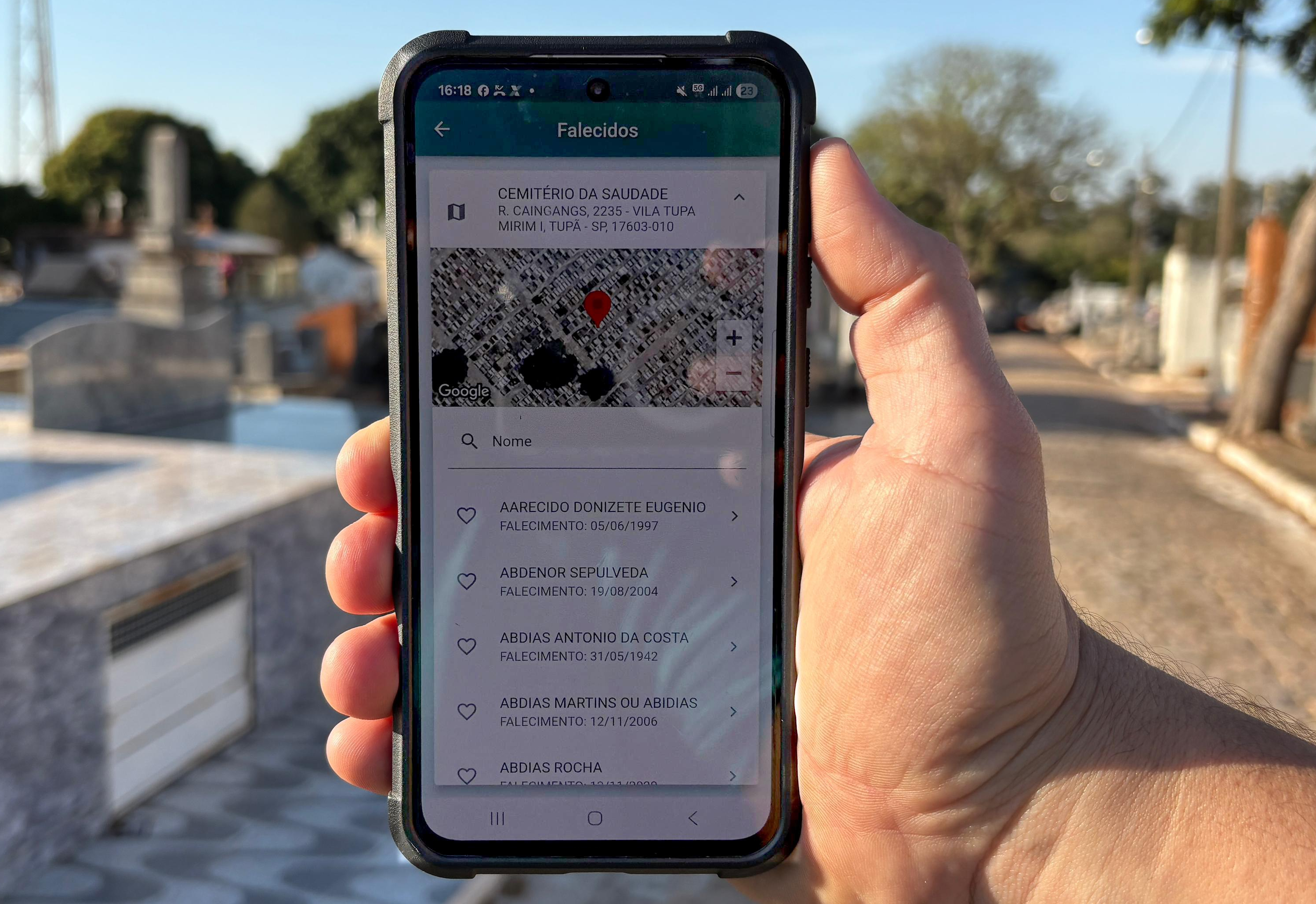 CemiCloud indica localização de túmulos nos cemitérios de Tupã