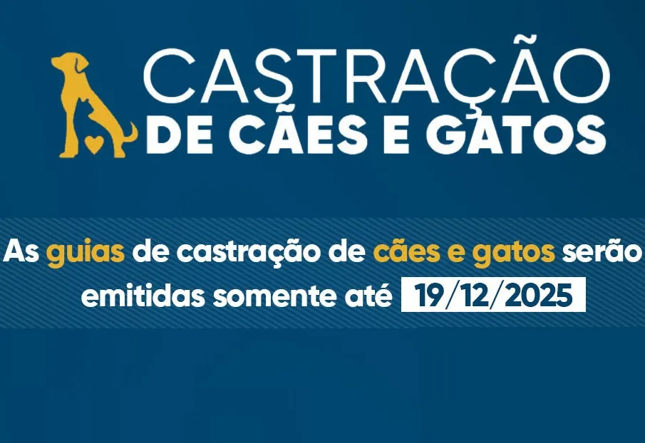 Sexta-feira é o último dia para solicitar guias de castração