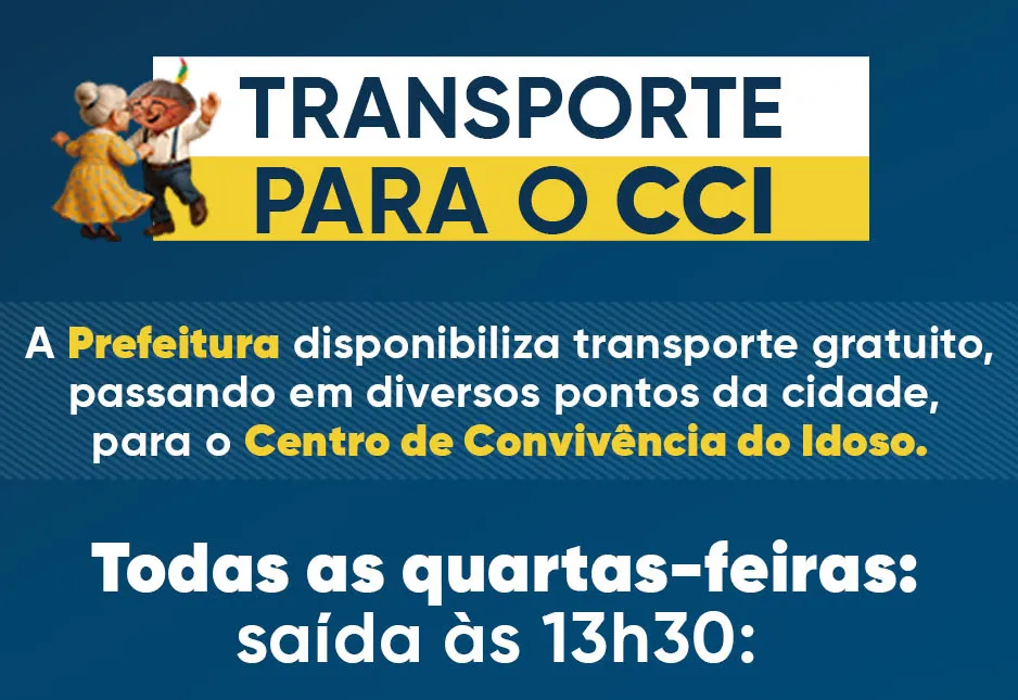 Prefeitura vai disponibilizar ônibus para interessados em tomar parte nas atividades do CCI
