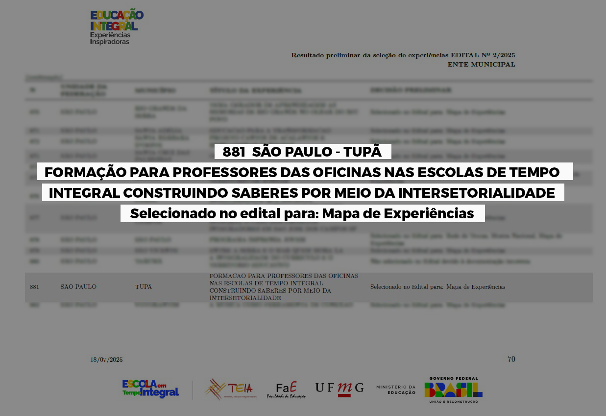 Educação: projeto tupãense tem reconhecimento nacional e passa a integrar mapa do MEC