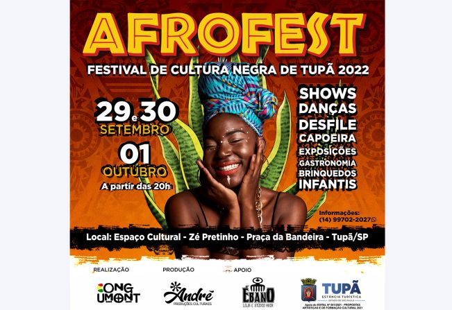 Festival AFROFEST 2022 celebra a cultura negra na Praça da Bandeira de Tupã 