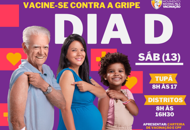 Campanha contra a Gripe tem Dia D neste sábado