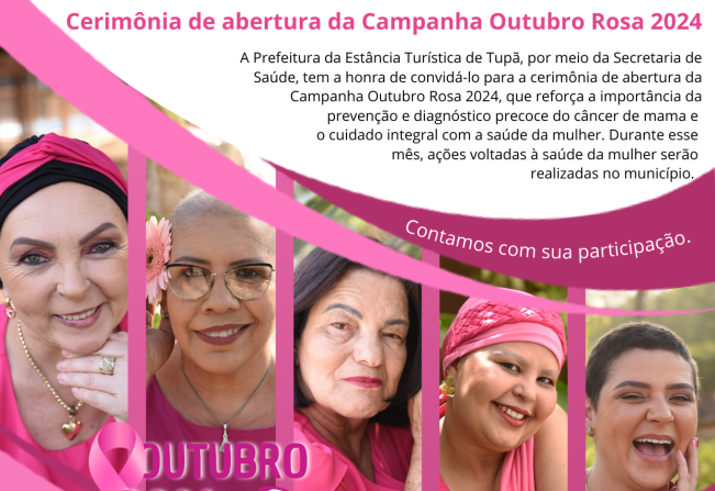 Abertura da Campanha Outubro Rosa 2024 acontece nesta quinta-feira