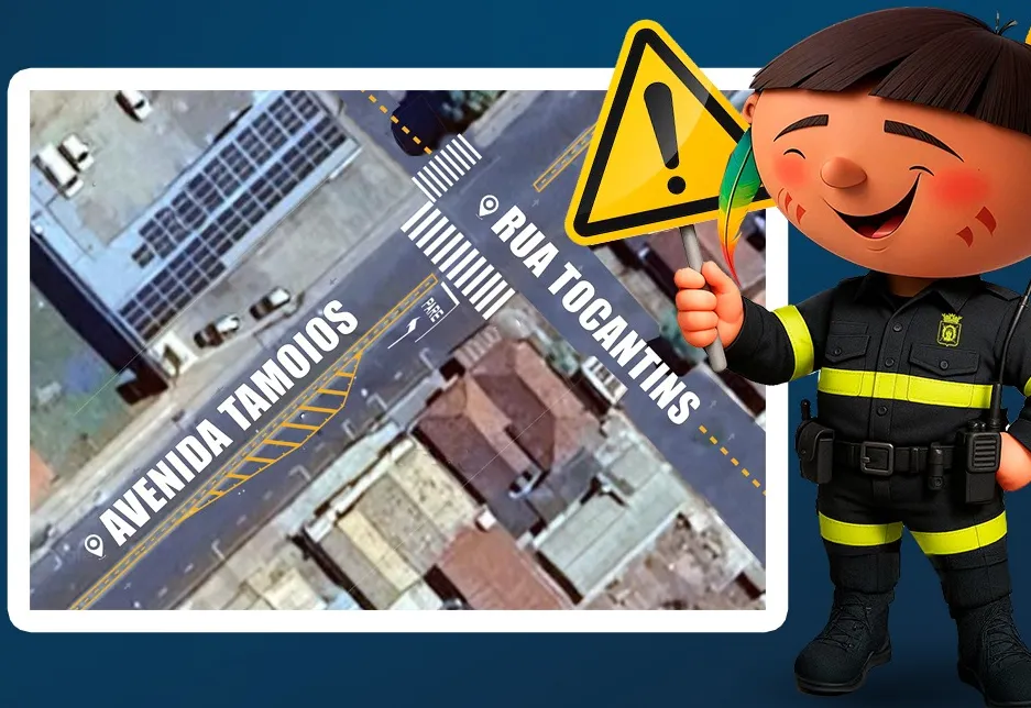 Avenida Tamoios recebe nova faixa de conversão à esquerda para melhorar fluidez do trânsito