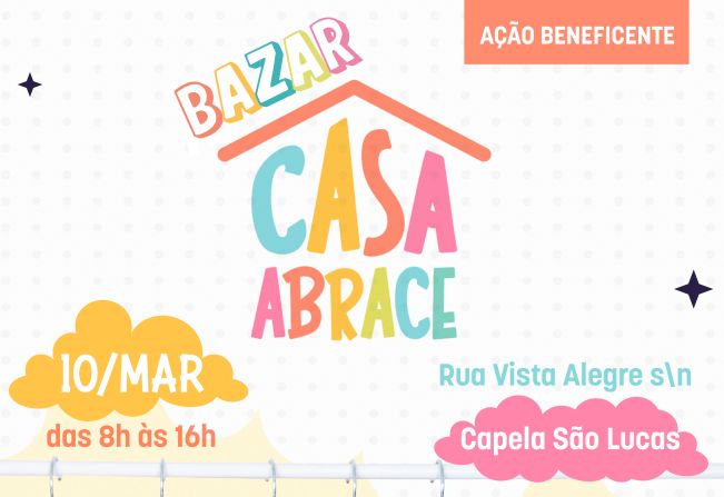  Casa Abrace realiza Bazar com roupas a R$ 2 