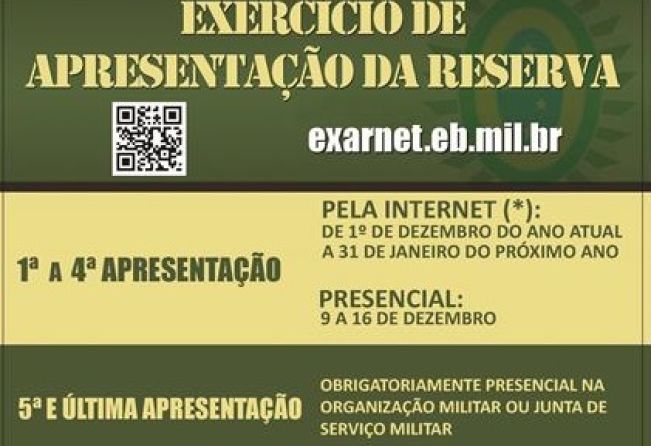 Junta Militar convoca reservistas para o EXAR 2024