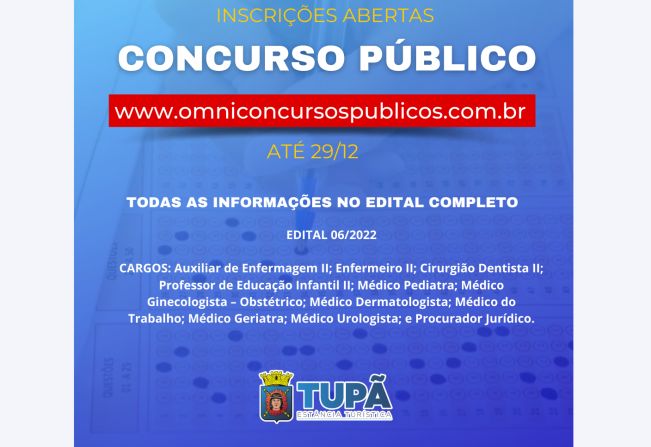Concurso Público: Divulgação dos Locais de Prova e Horários de Abertura dos  Portões - Prefeitura Municipal De Tupanciretã