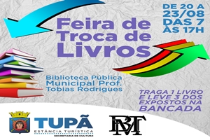 Hoje se encerra a III Feira de Trocas de Livros