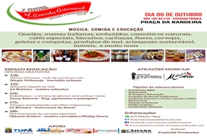 3º Festival de Comida Artesanal acontece neste domingo