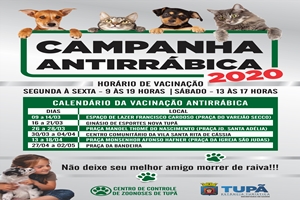 Ginásio do Nova Tupã recebe campanha de vacinação antirrábica