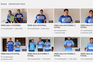 Aulas de futebol e futsal são ministradas à distância