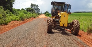 Prefeitura dá continuidade à manutenção de estradas rurais