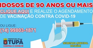 Idosos com 90 anos ou mais ainda podem reservar horário para vacinação